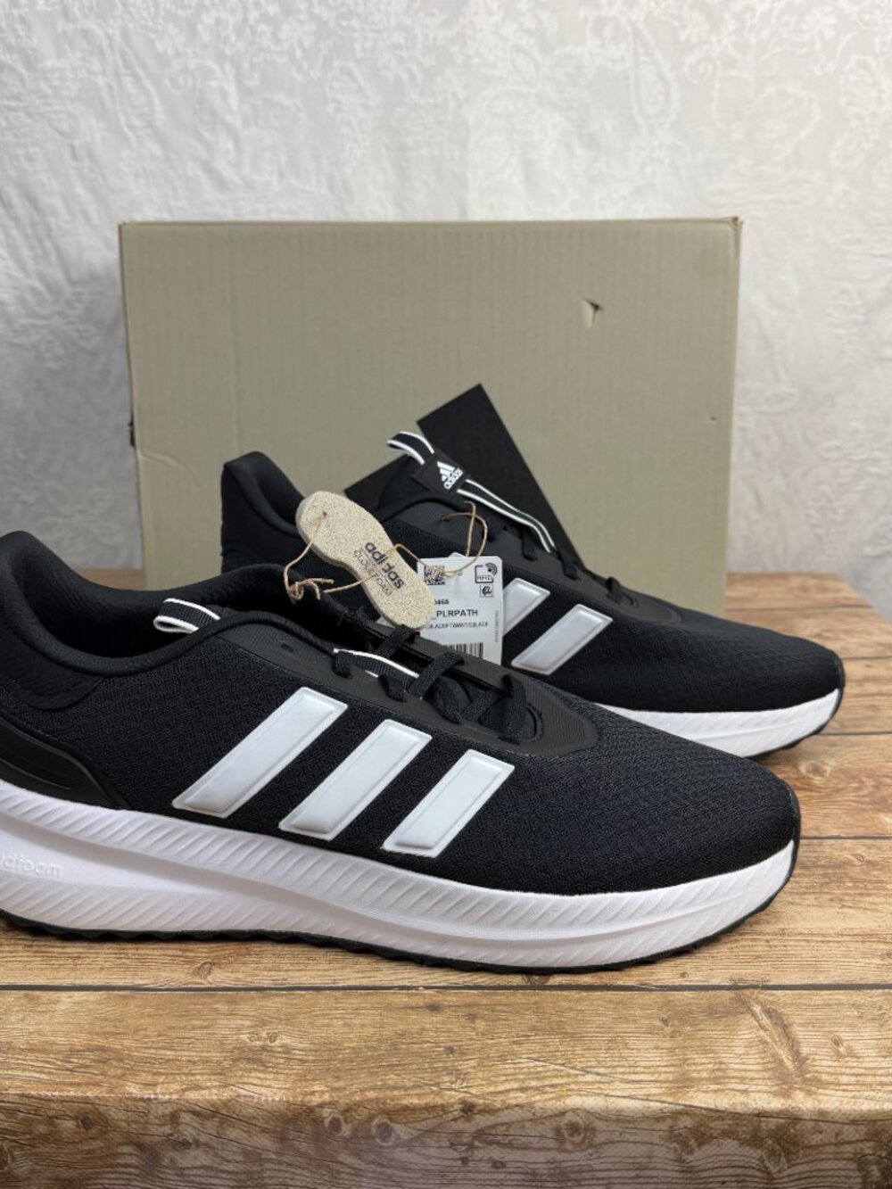 NEW adidas Men's 13 Black White X_PLR Path Sneakers Running Shoes Cloudfoam